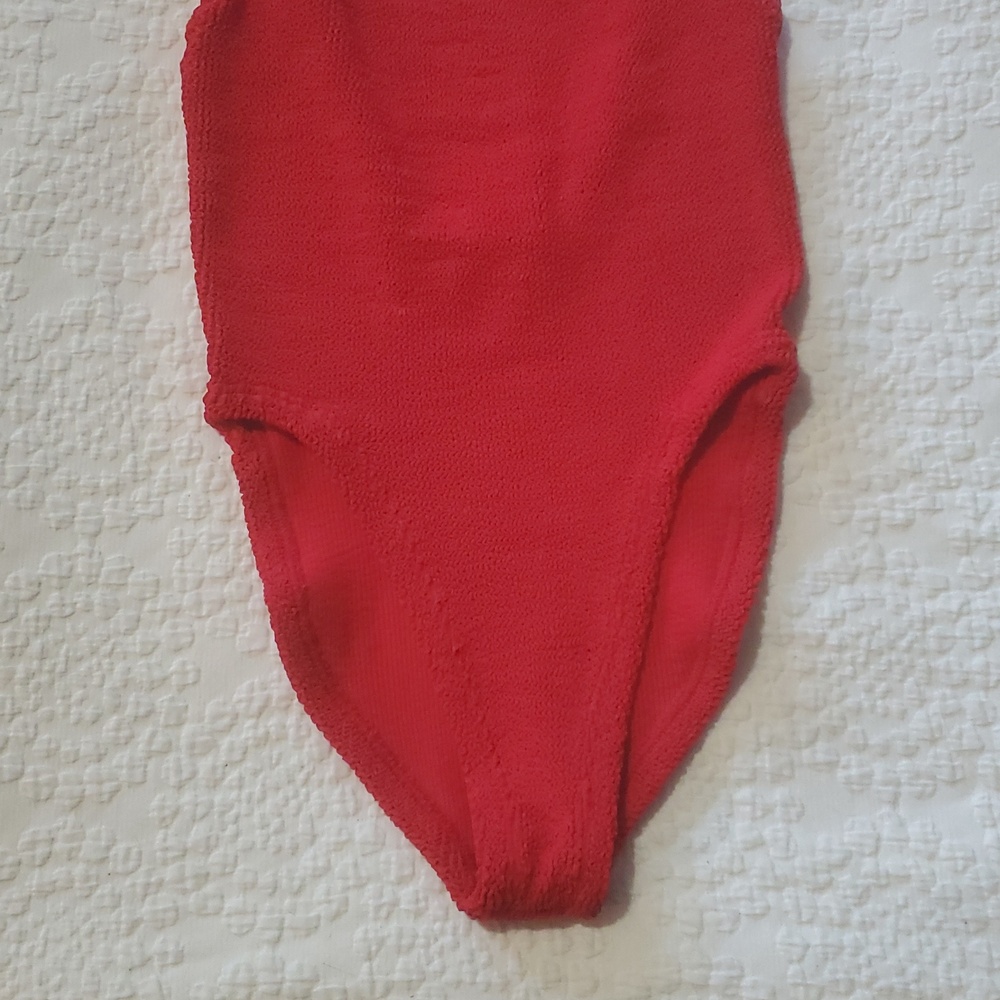 HUNZA G DOMINO One Piece Swimsuit Sz:One Size In Red - Picture 9 of 16